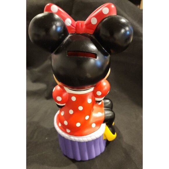 Minnie Mouse Applause Rubber Coin Bank Disney Collectible Red White Polka Dot Dr - Picture 6 of 9